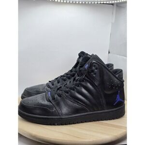 Mens Size 10.5 - Nike Jordan 1 Flight 4 Space Jam Mid Black/Concord Sneakers